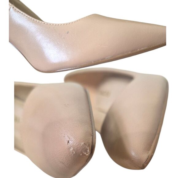 Coach Wiley Beachwood Leather Pointed Pumps Slip On Designer Nude Size 7.5 - Picture 6 of 8